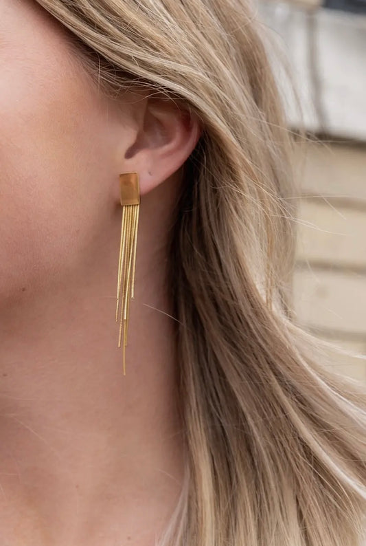Luxe Gold Tassel Earrings