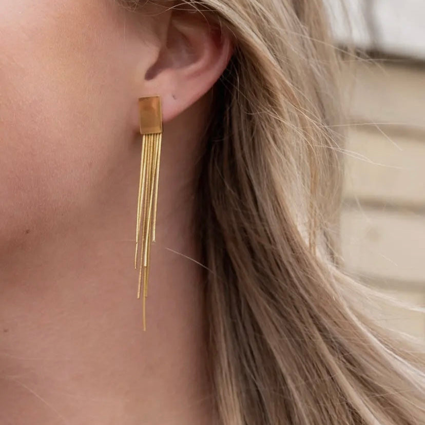 Luxe Gold Tassel Earrings