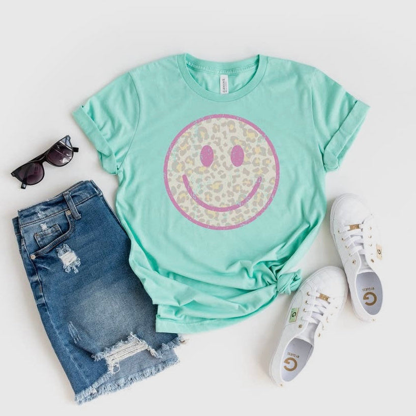 Leopard Smiley Tee