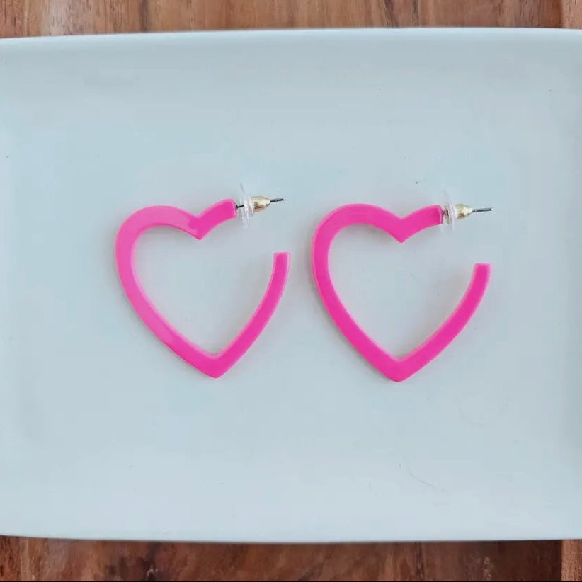Emma Heart Hoops