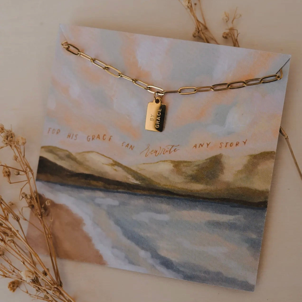 By Grace Mini Tag Necklace
