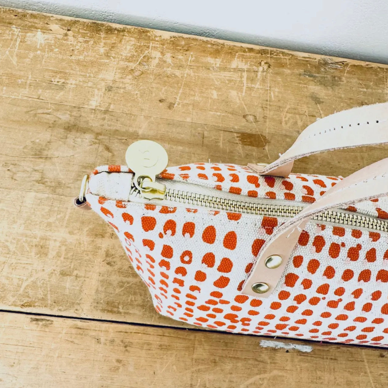 Anthro Orange Satchel Bag