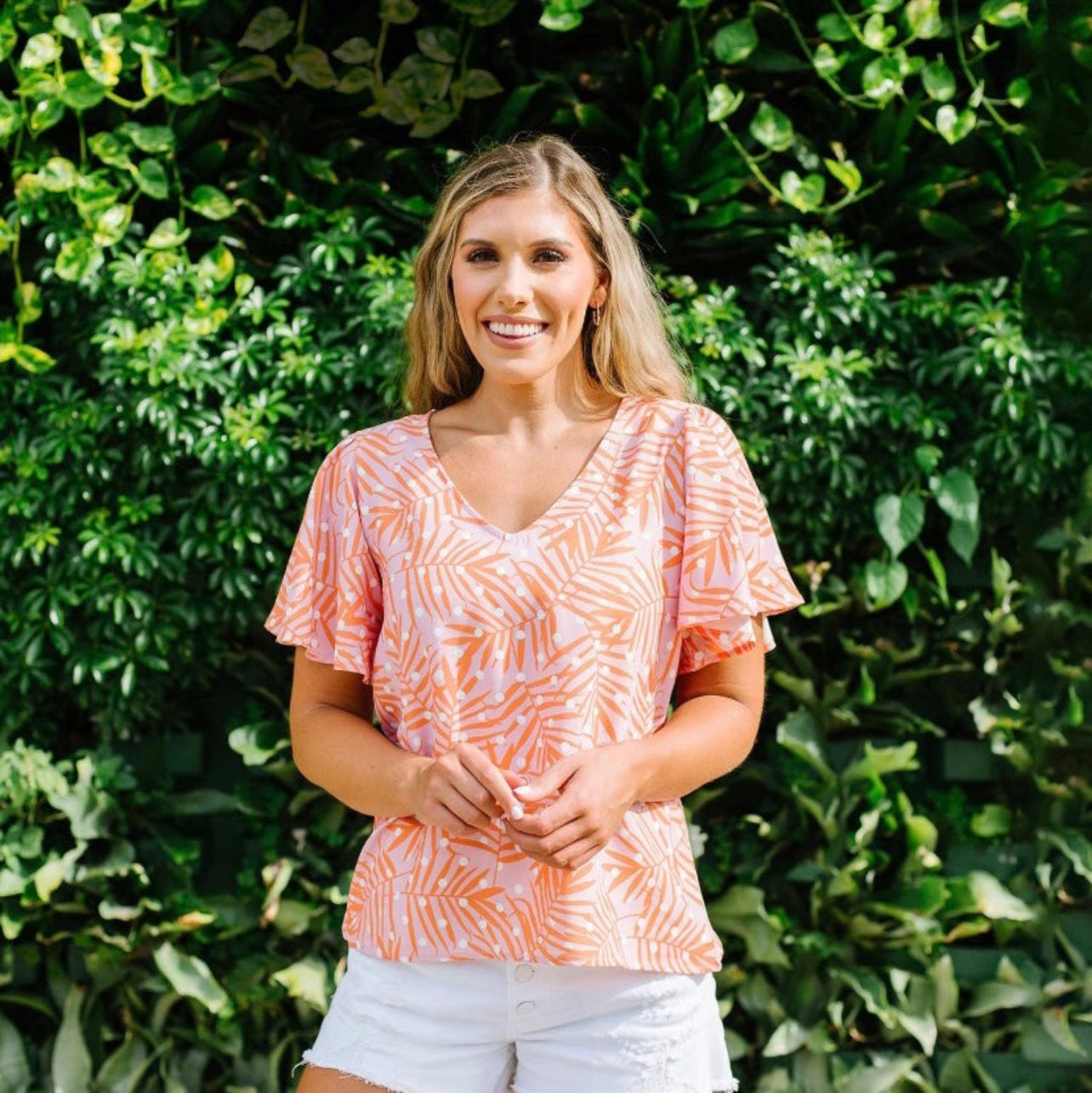 Paisley Top Pretty Palm Pink