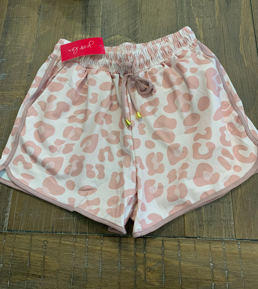 Attracting Attention Blush Leopard Everyday Shorts