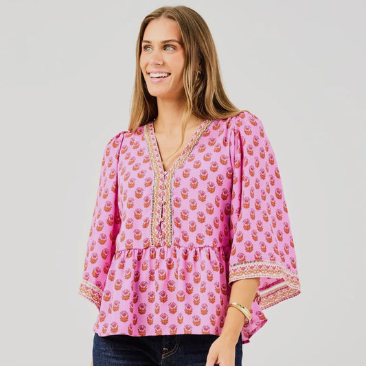 Monroe Top Floral Foulard