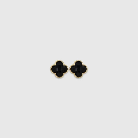 Sloan Black and Gold Studs