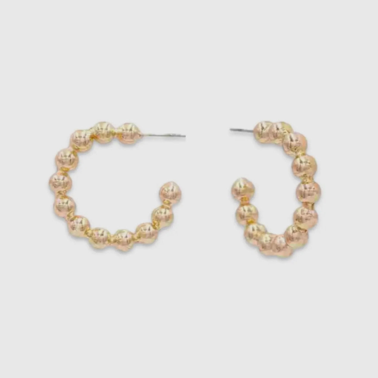 Audrey Chunky Gold Ball Hoops
