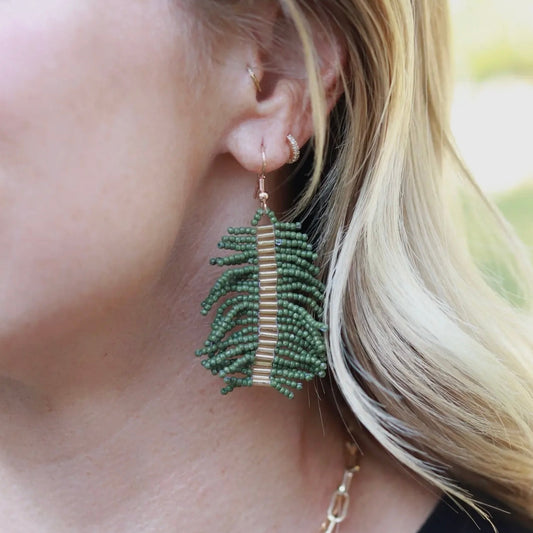 Hadley Palm Fringe Earrings