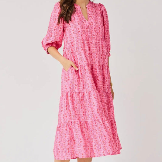 Cameron Dress Heirloom Vine Pink