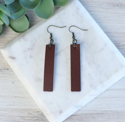 Leather Drop Earrings